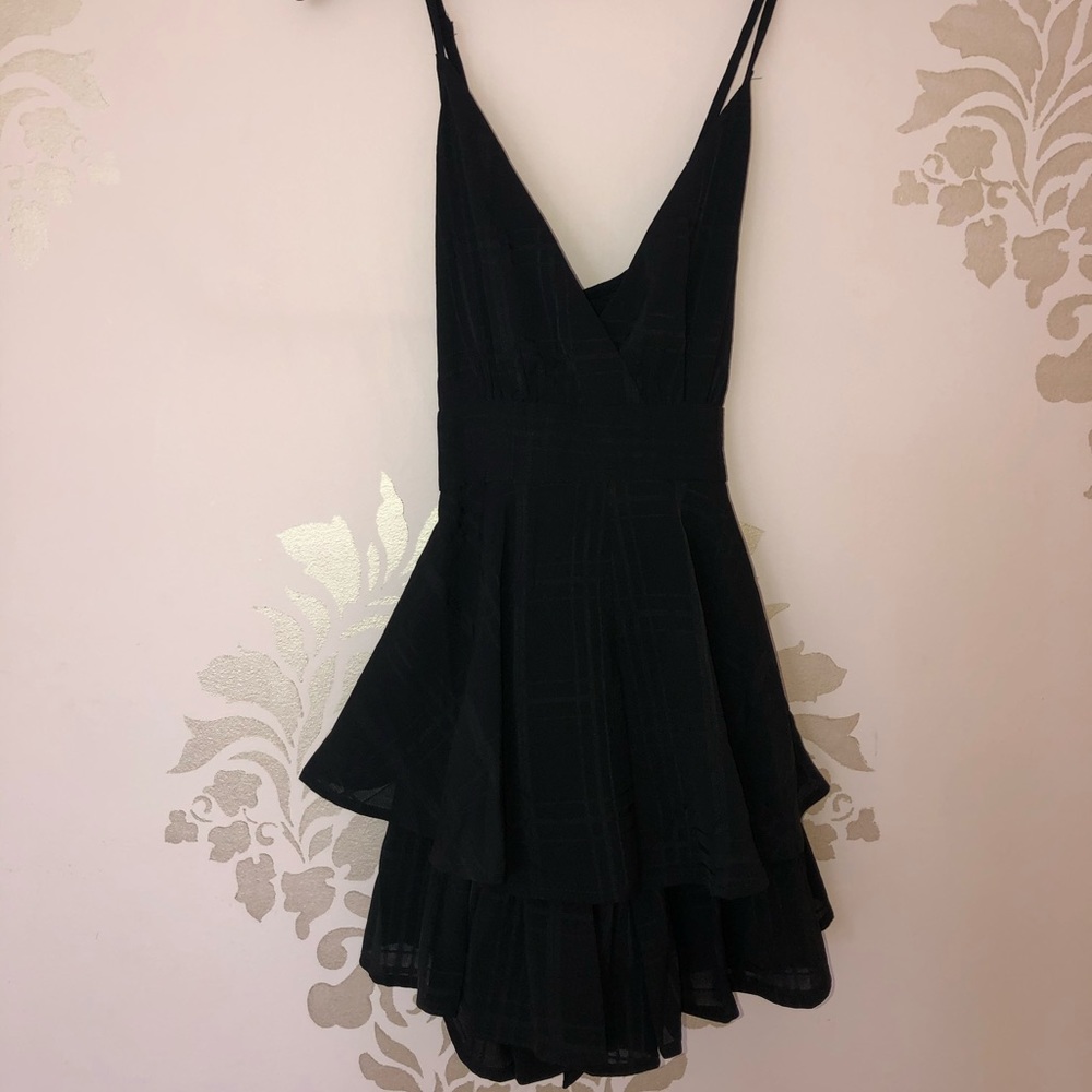Hello Molly Black Tie Romper